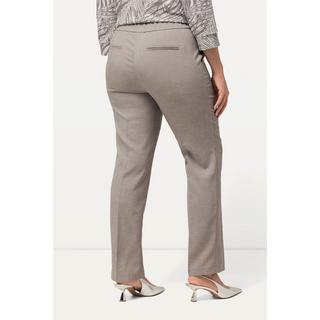 Ulla Popken  Pantalon Sophie chiné, jambe droite. Pinces et taille confortable. 