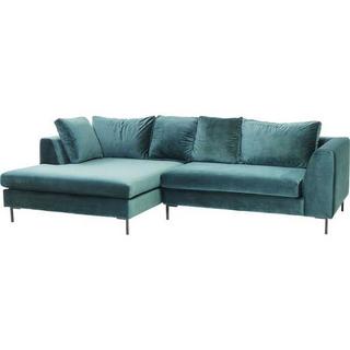 KARE Design Ecksofa Black Gianna Velvet Grün links  