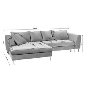 KARE Design Ecksofa Black Gianna Velvet Grün links  