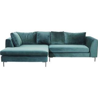 KARE Design Ecksofa Black Gianna Velvet Grün links  