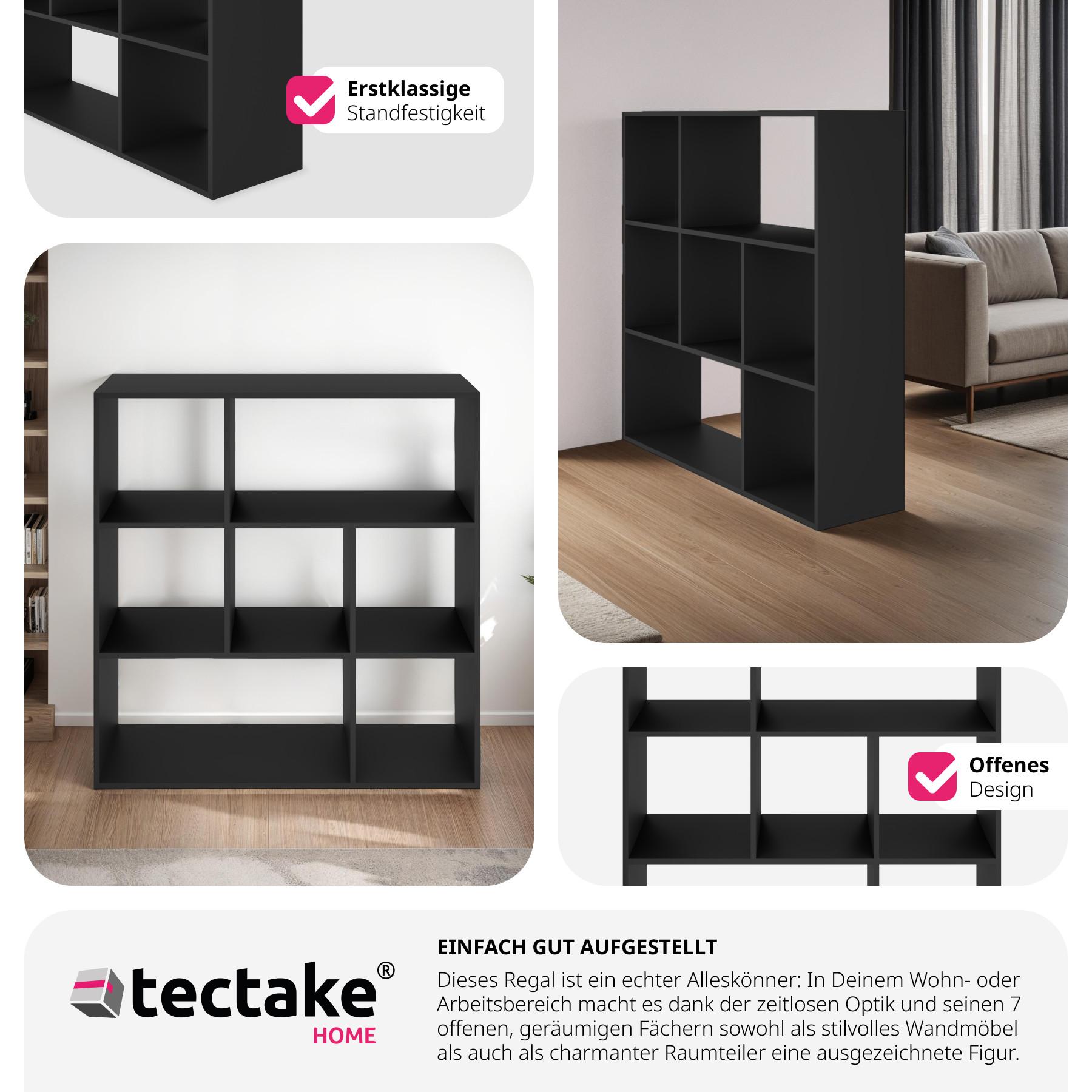 Tectake Libreria Tartu con 7 scomparti aperti, 104x29x107 cm  