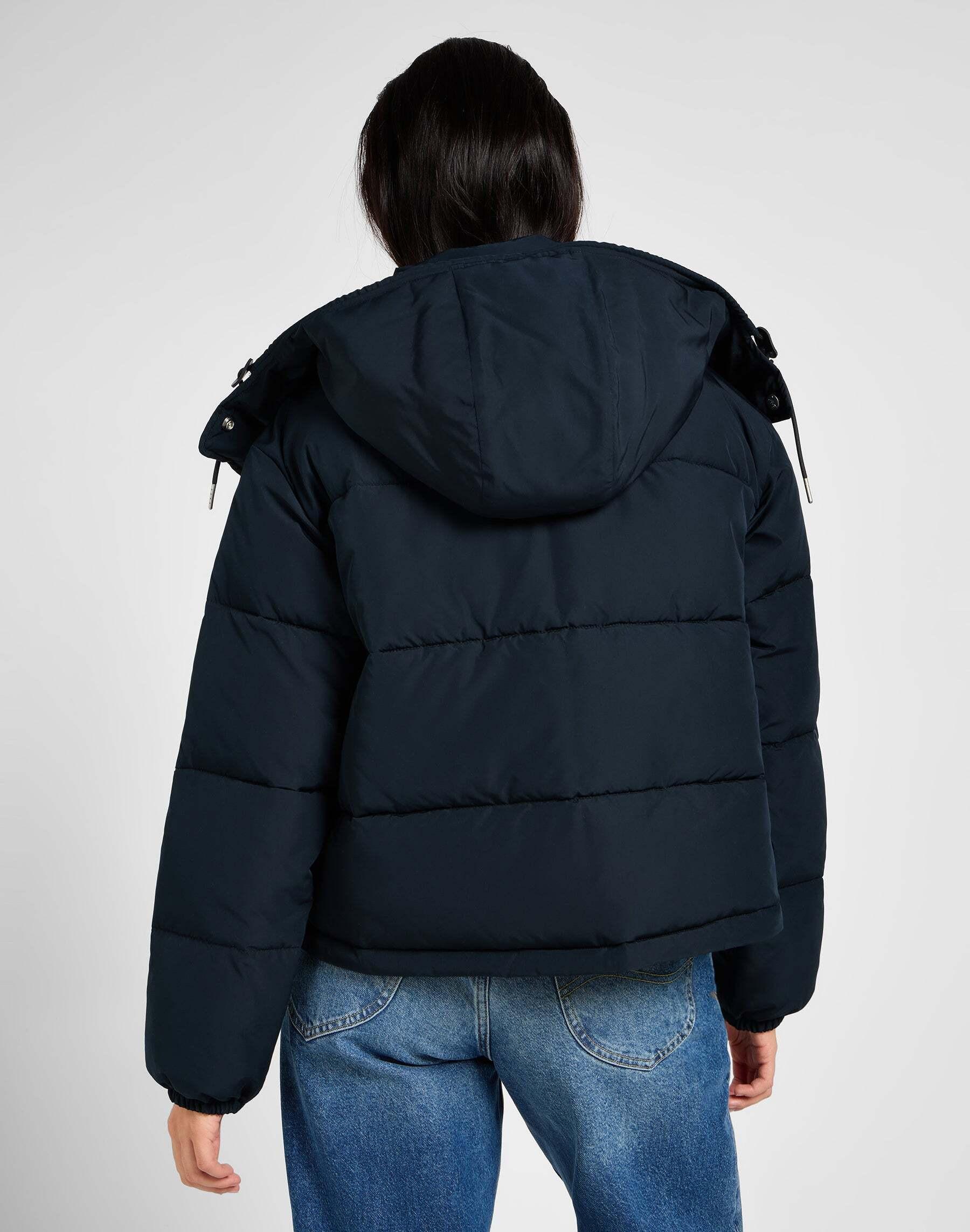 Lee Hooded Short Puffer Jacke  