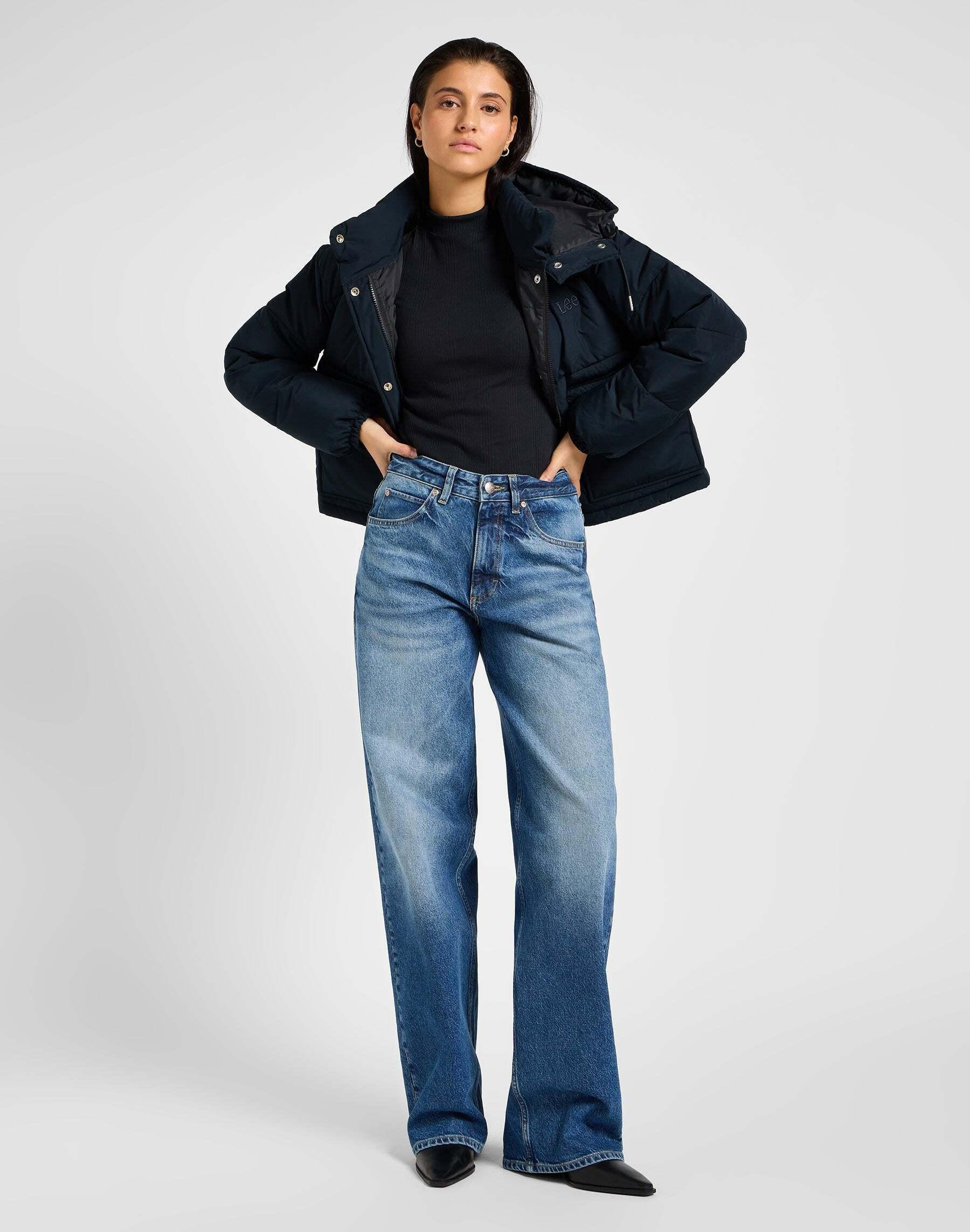 Lee Hooded Short Puffer Jacke  