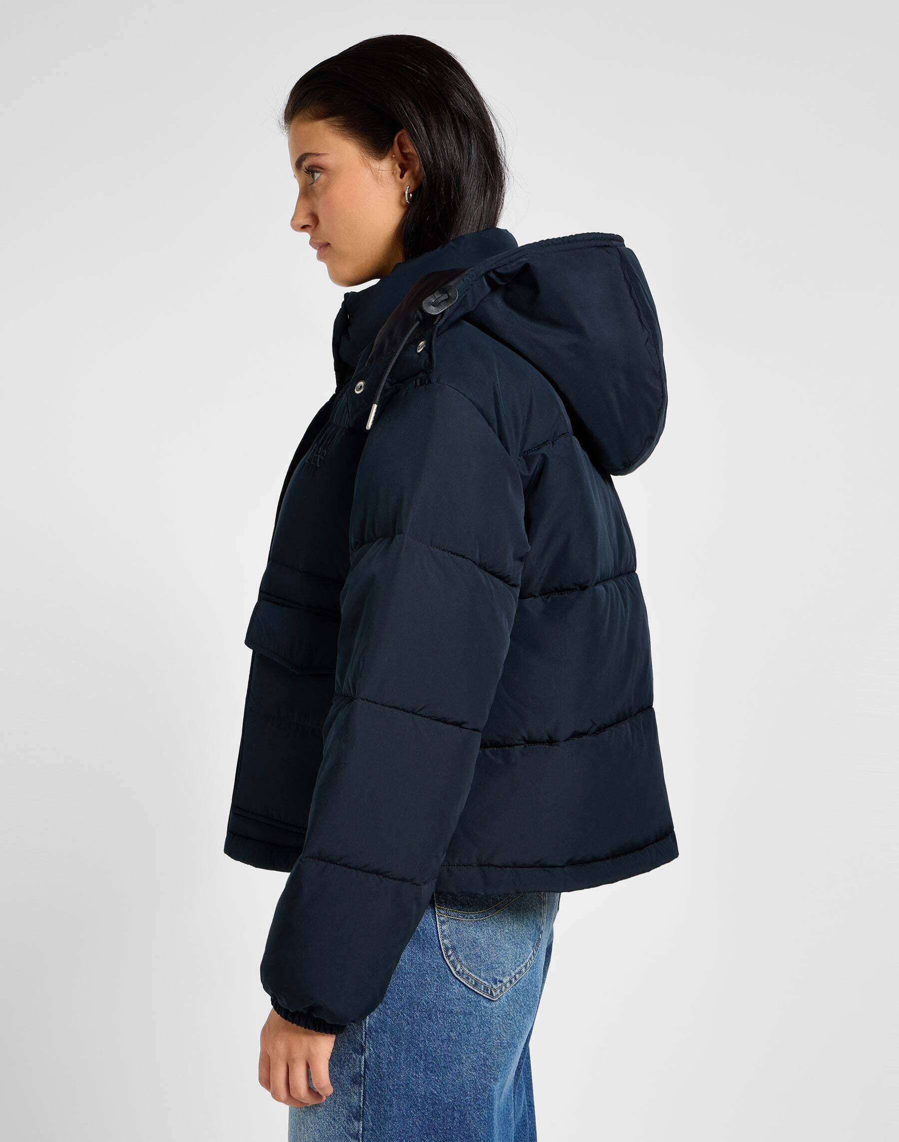 Lee Hooded Short Puffer Jacke  