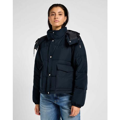 Lee Hooded Short Puffer Jacke  