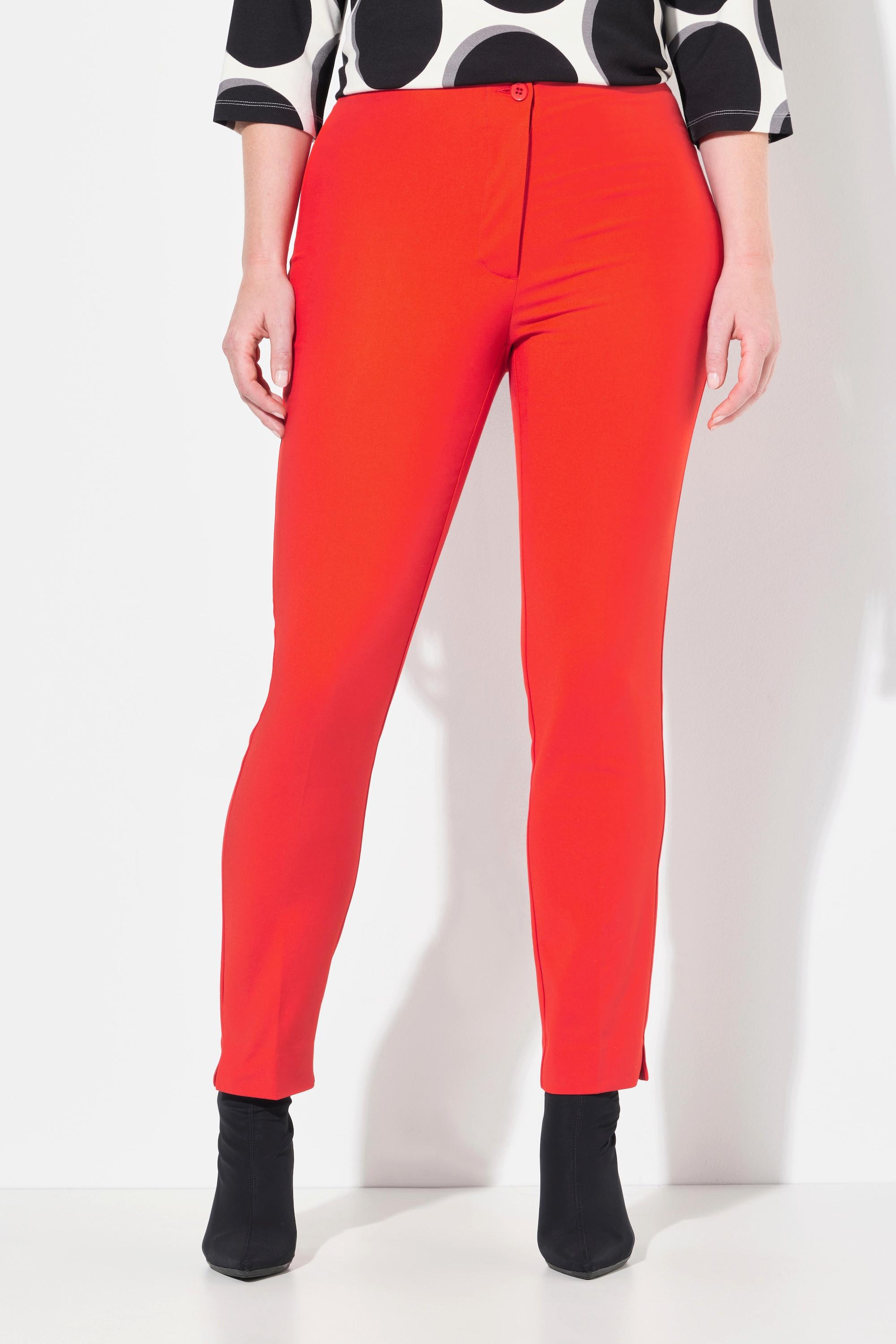 Ulla Popken  Pantalon modèle Sienna, tissu bengaline hautement extensible, taille élastique 