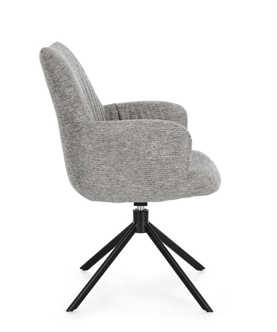 mutoni Fauteuil pivotant Alexander gris cendré  