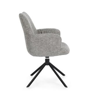 mutoni Fauteuil pivotant Alexander gris cendré  