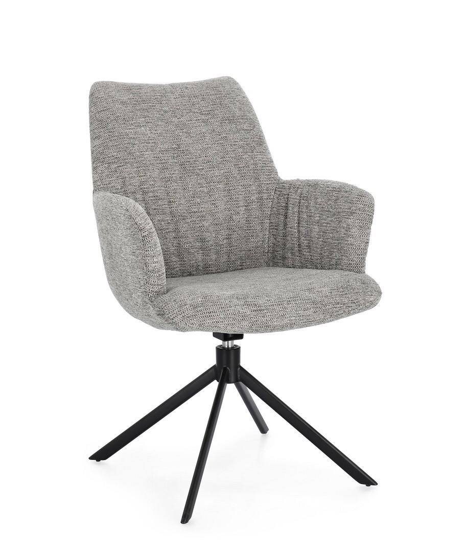 mutoni Fauteuil pivotant Alexander gris cendré  