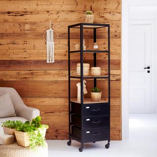 Tikamoon Mobile a colonna in legno di mango e metallo Industriel  