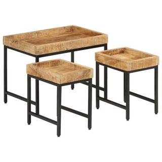 VidaXL Table basse gigogne bois  