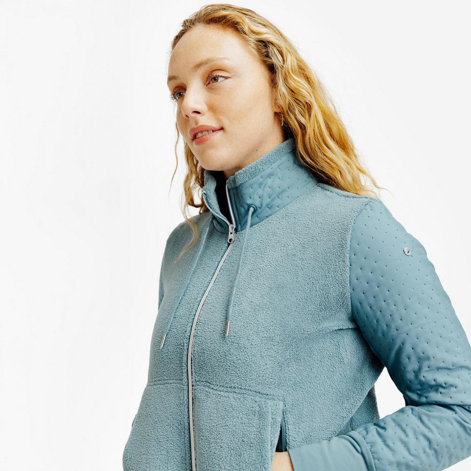 FOUGANZA  Felpa equitazione donna con zip poliestere 