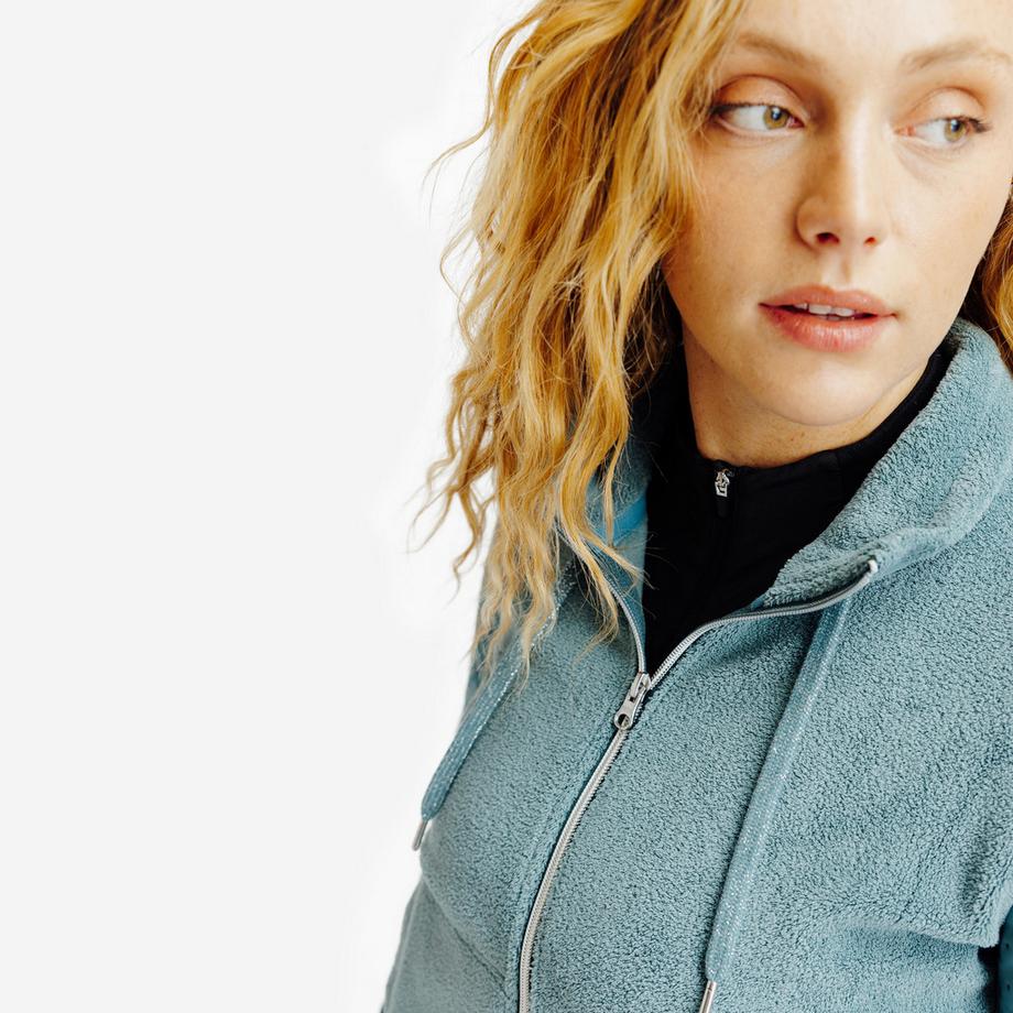 FOUGANZA  Felpa equitazione donna con zip poliestere 