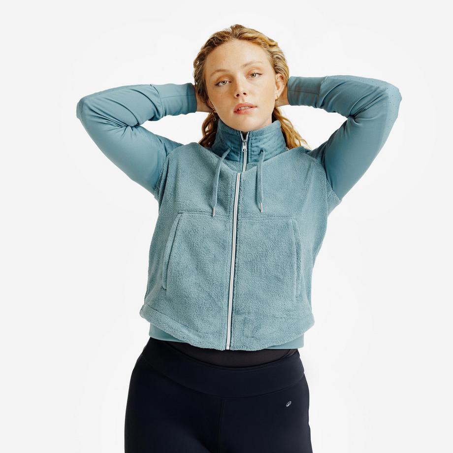 Felpa equitazione donna con zip poliestere