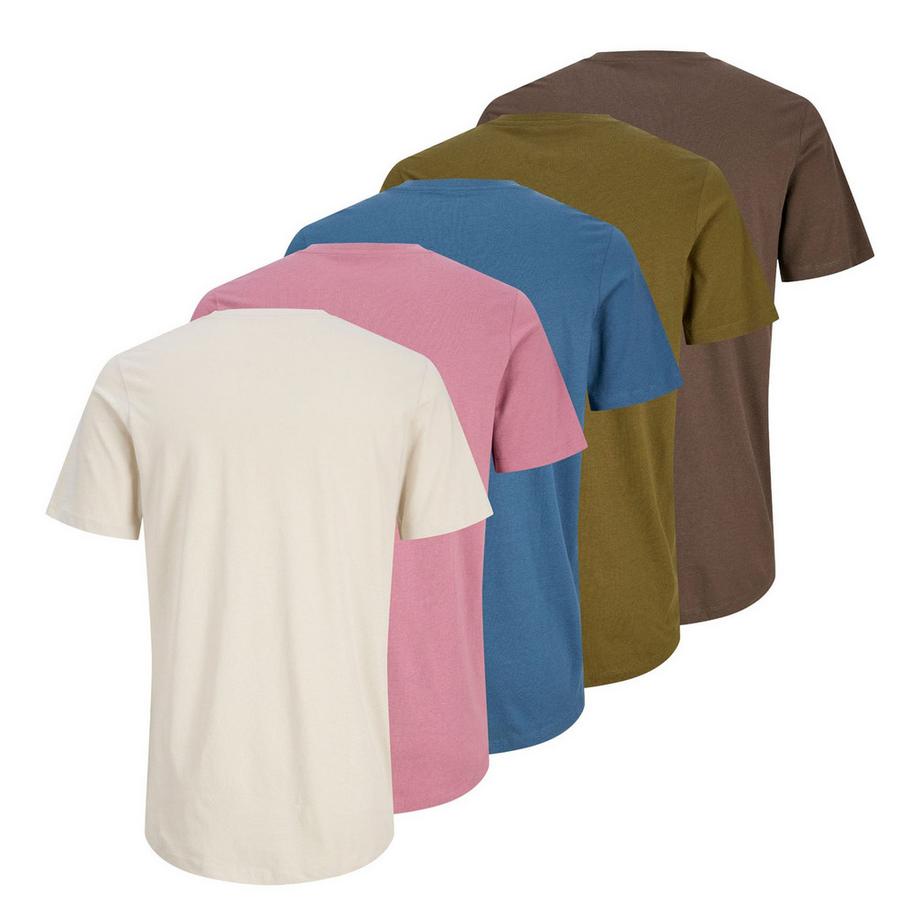 JACK & JONES  T-Shirt  5er Pack Bequem sitzend-JPRBLABRODY TEE CREW NECK 5PK 
