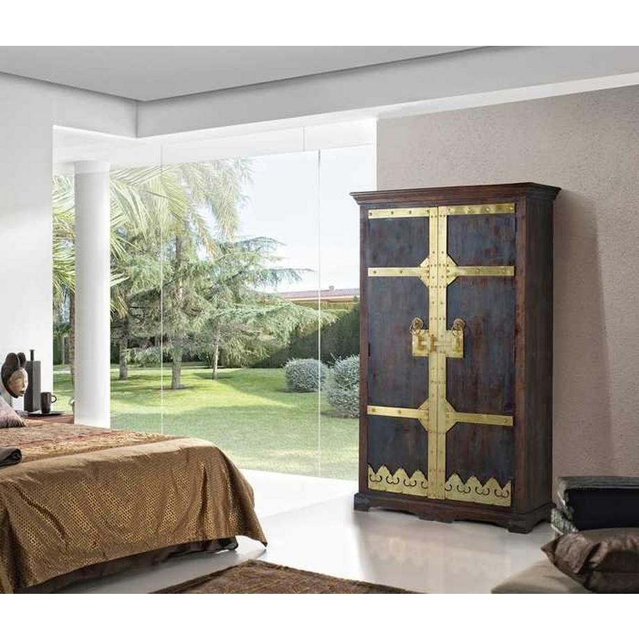mutoni Armoire manguier brun foncé bronze 110x190  