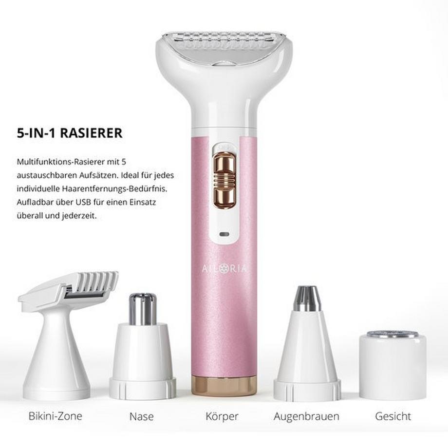 AILORIA Evapore Pro Set  Rasierer mit verschiedenen Aufsätzen USB - cherry blossom  