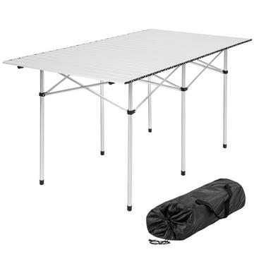 tavolo da camping in alluminio 140x70x70cm, pieghevole