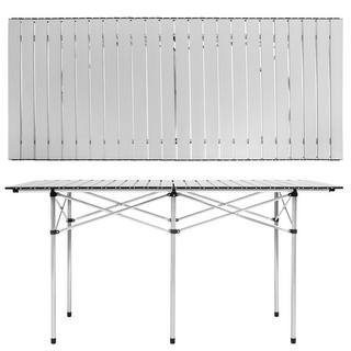 Tectake  tavolo da camping in alluminio 140x70x70cm, pieghevole 