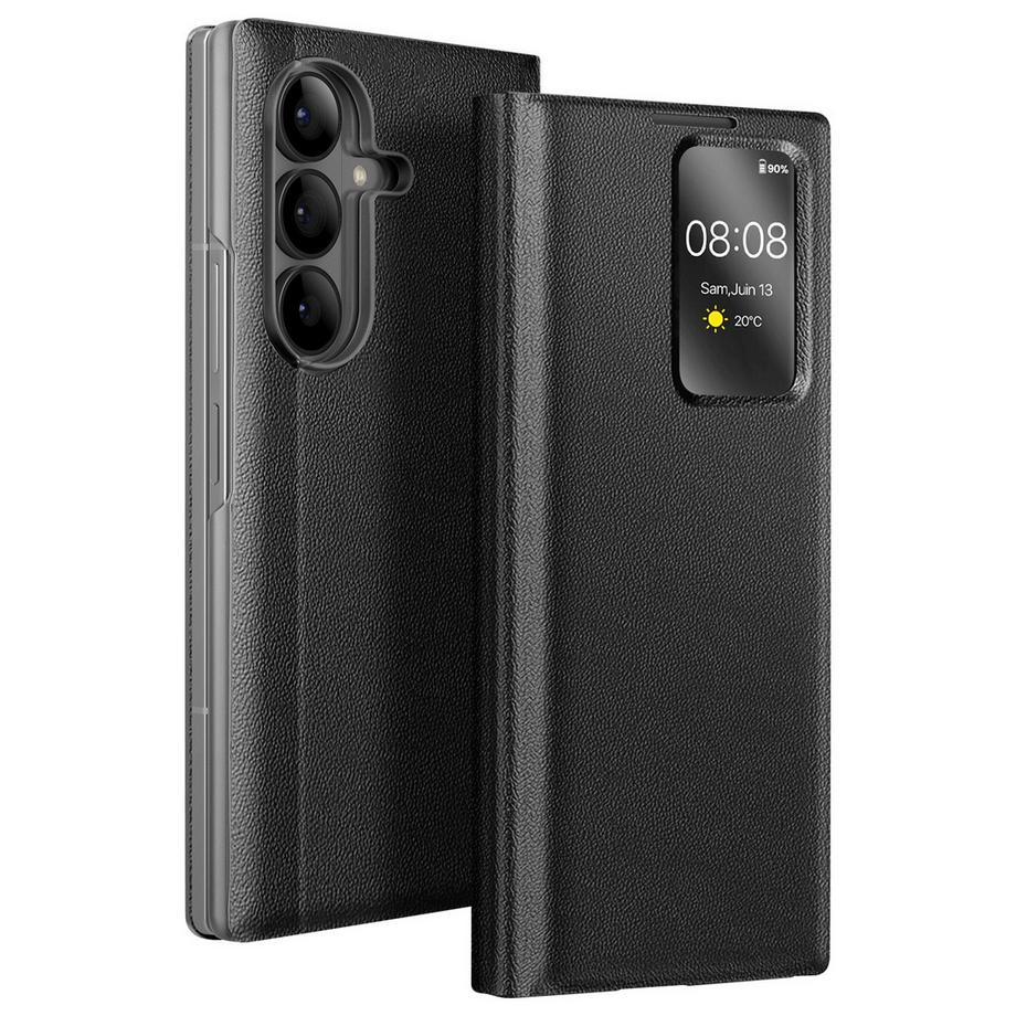 Custodia a Finestra per Galaxy Z Fold 7 con Portacarte e Funzione Supporto