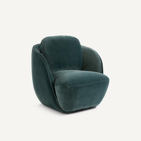 AM.PM Fauteuil boule tissu velours  