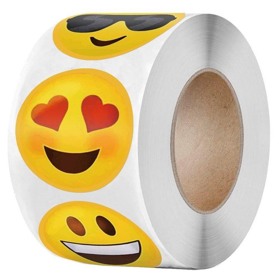 Autocollants - smileys - 500 pcs - rouleau