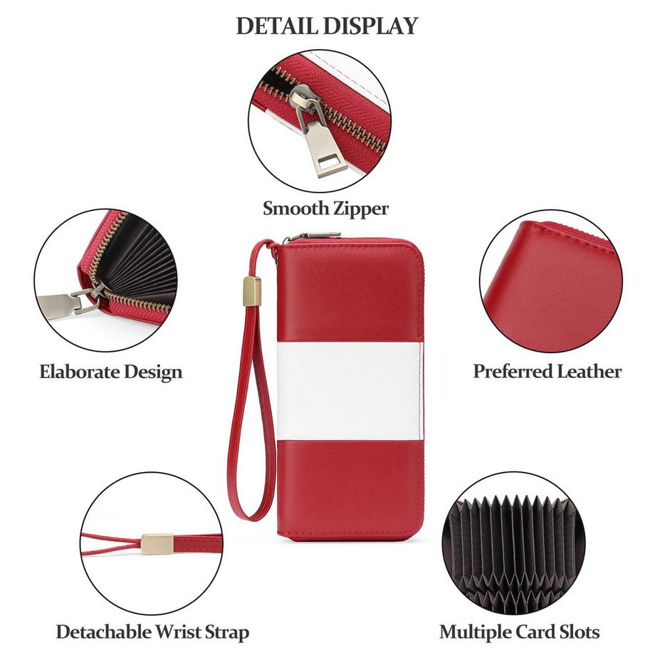 Only-bags.store Portefeuille Porte-Cartes avec Sac de Poignet pour Téléphone Portable Bloquant RFID de Grande Capacité  