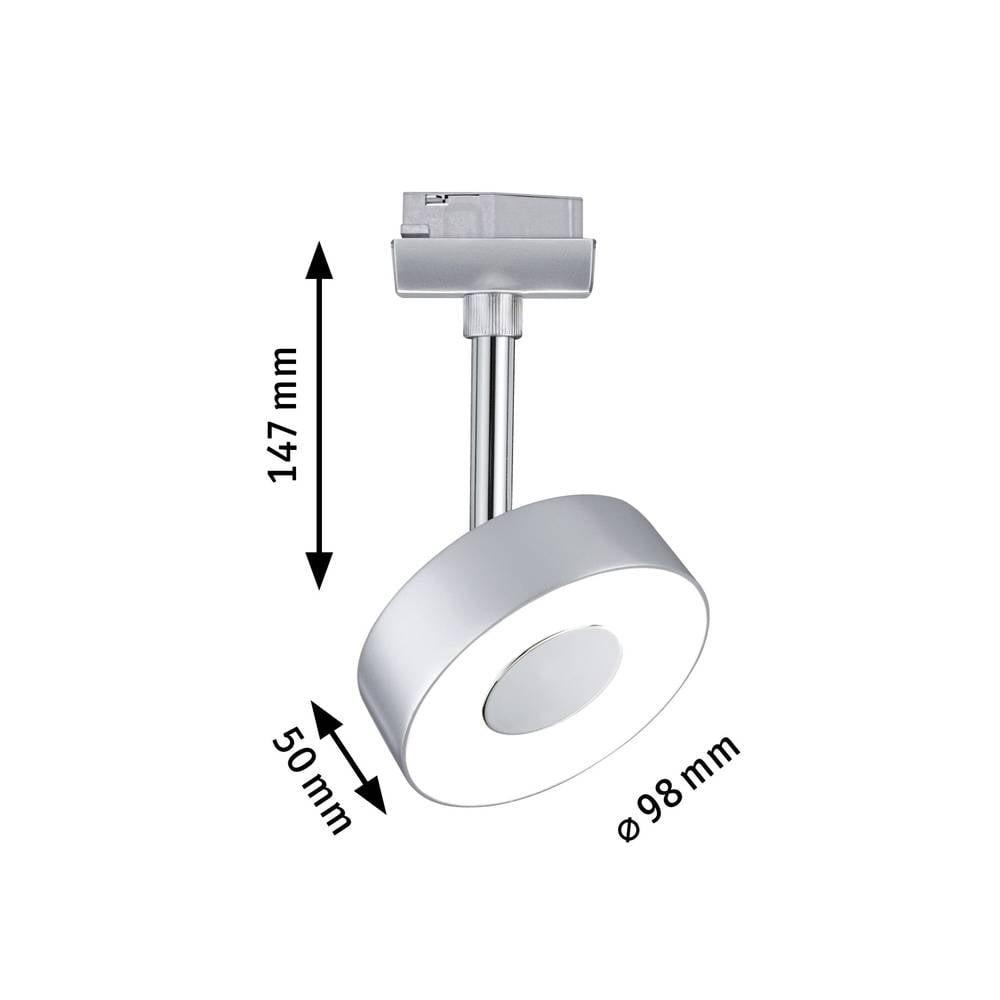 Paulmann Circle Hochvolt-Schienensystem-Leuchte URail LED fest eingebaut 5 W LED Chrom (matt)  