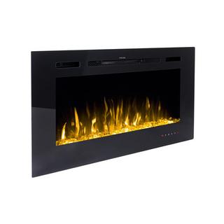 Vente-unique Elektrokamin Wand- oder Einbaukamin - 101,6 x 14 x 54,4 cm - Schwarz - CALBUCO  