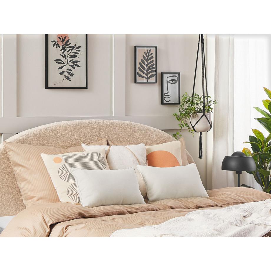 Beliani Dekokissen 2er Set aus Baumwolle Skandinavisch HELIOTROPE  