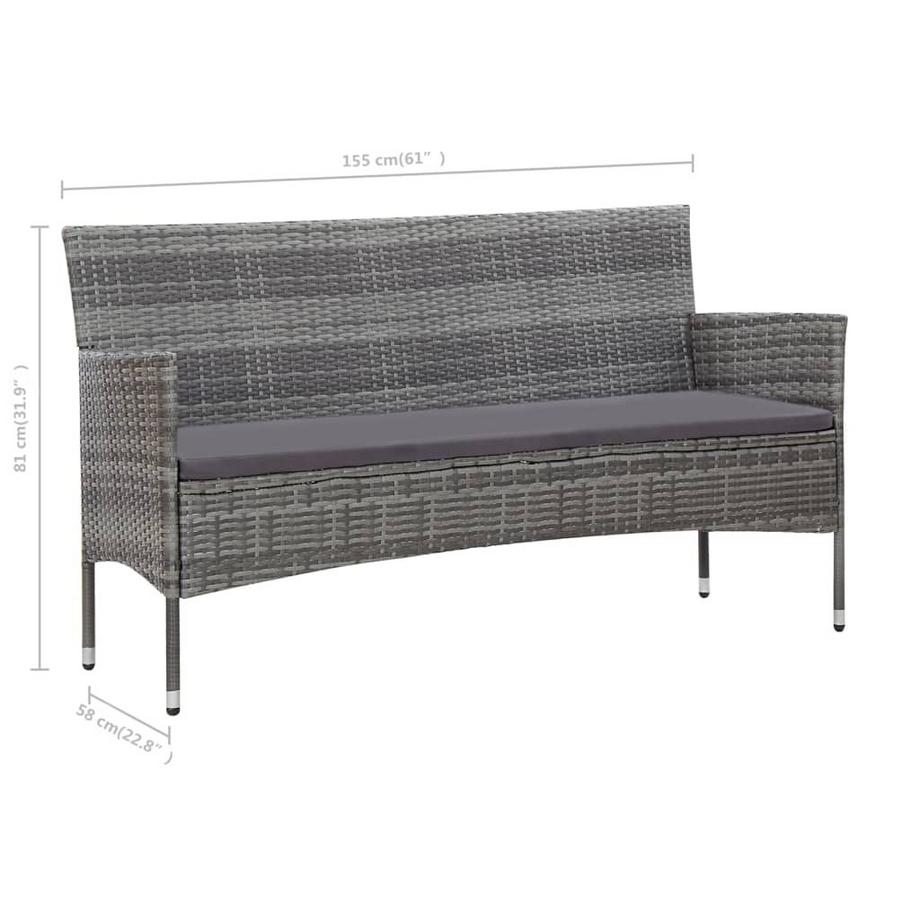 VidaXL Gartensofa poly-rattan  
