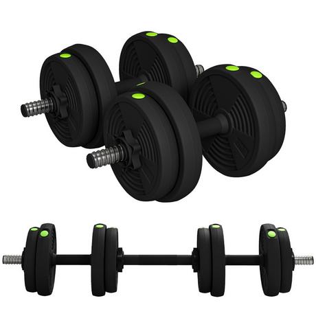 Northio  2-in-1 Hantel Set, 15 kg verstellbar Dumbbell Set mit 8 Hantelscheiben, bodenschonend für Krafttraining, Fitness, Gewichtheben, Schwarz 