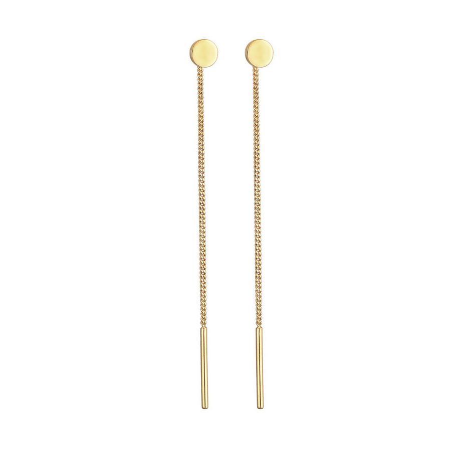 Elli  Ohrringe Plättchen Minimal Basic Durchziehen 