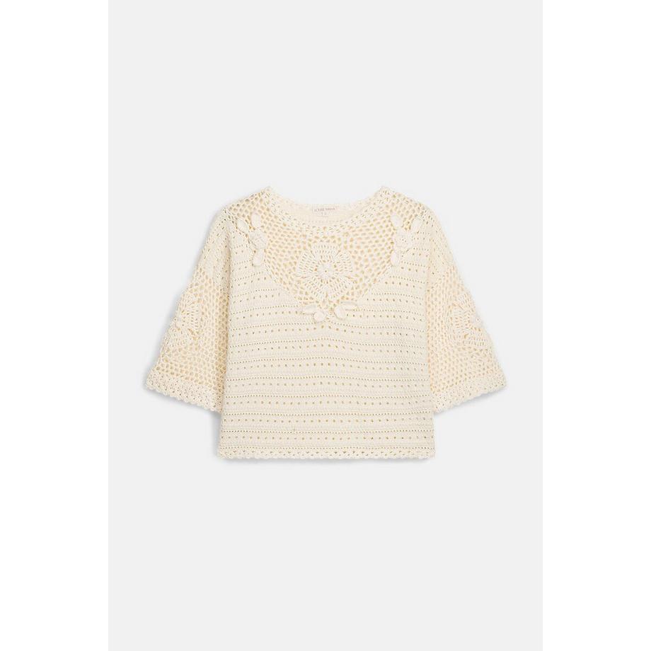 Louise-Misha Pull en crochet manches courtes  