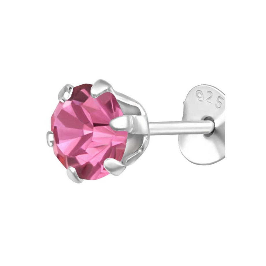 Maxte  Runde  Ohrstecker mit Kristallen 