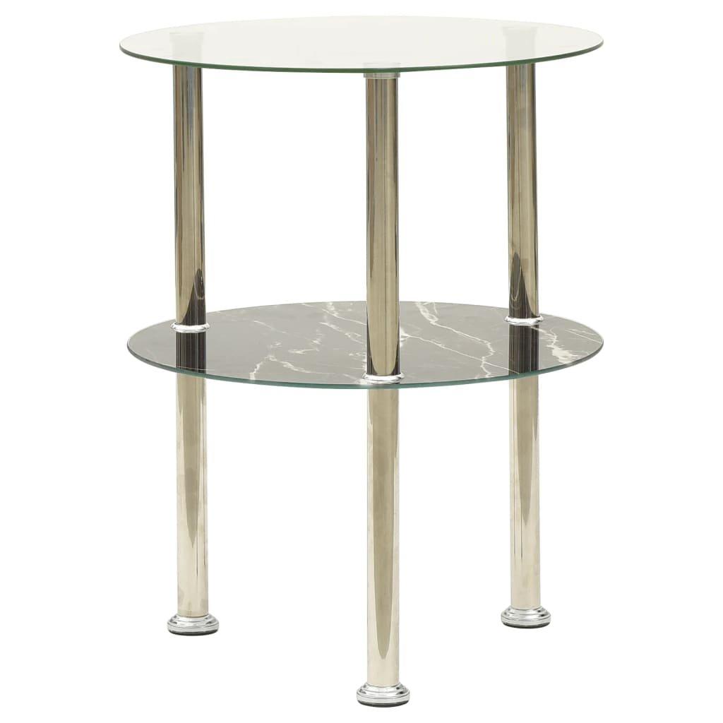 VidaXL Table d'appoint verre  