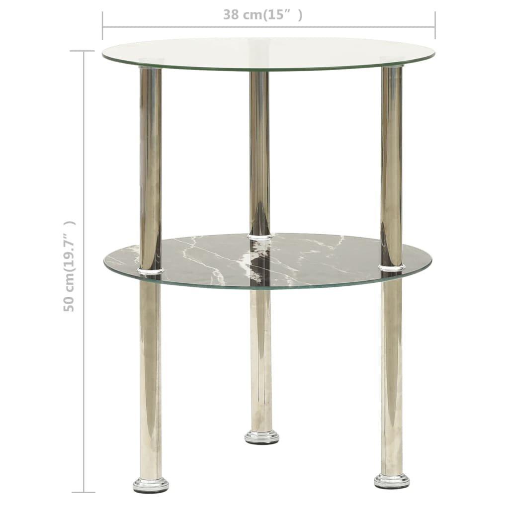 VidaXL Table d'appoint verre  