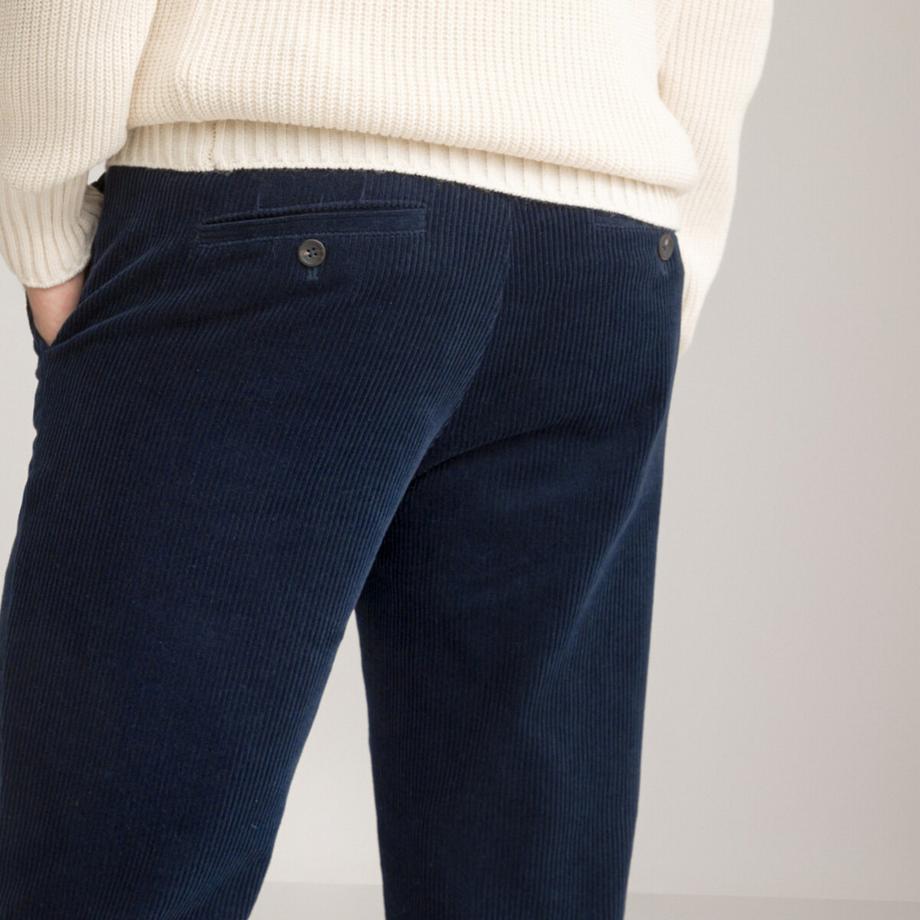 La Redoute Collections Pantalon Chino Velours Côtelé Stretch Coupe Droite  