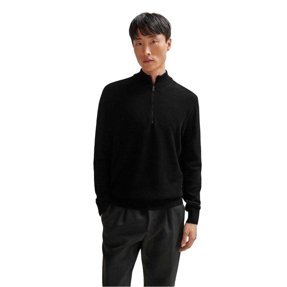 BOSS  Ebrandop Maglione Lavorato A Maglia Mezza Cerniera 
