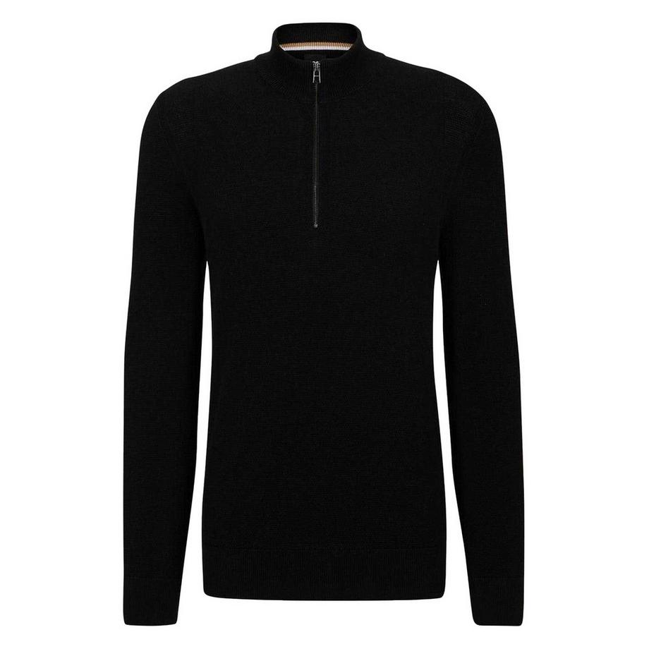 Ebrandop Maglione Lavorato A Maglia Mezza Cerniera