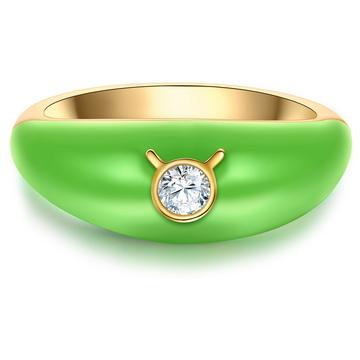 Femme Bague Zodiaque Taureau