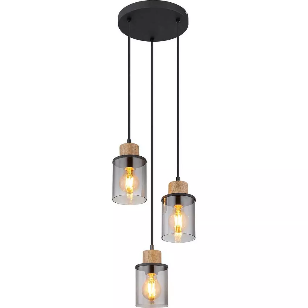 mutoni light – Hängeleuchte Reid Metall matt 3xE27, One Size