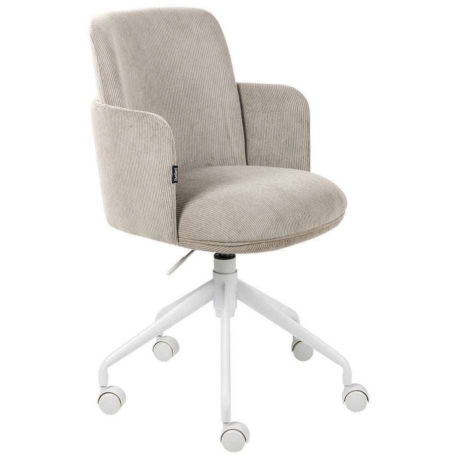 Beliani Sedia da ufficio en Velluto a coste  DRYDEN  