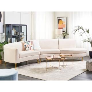 Beliani Halbrundes Sofa aus Samtstoff Glamourös MOSS  
