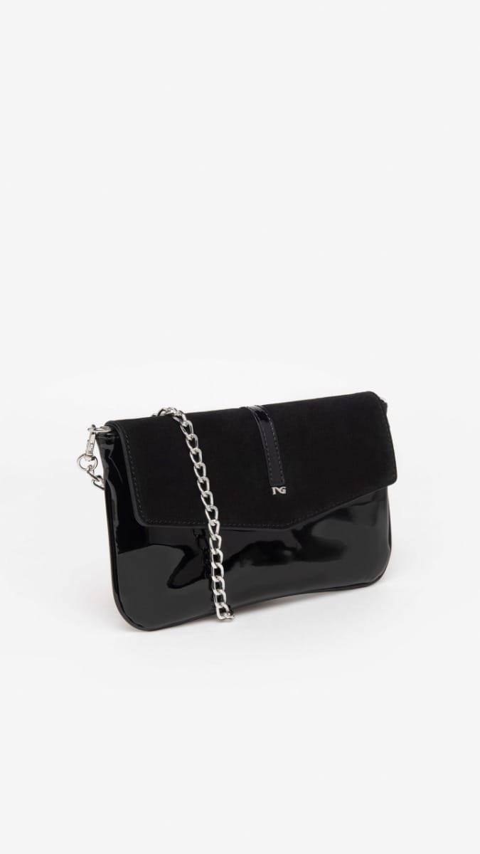 Nero Giardini Vernice Nero Clutch Tasche  