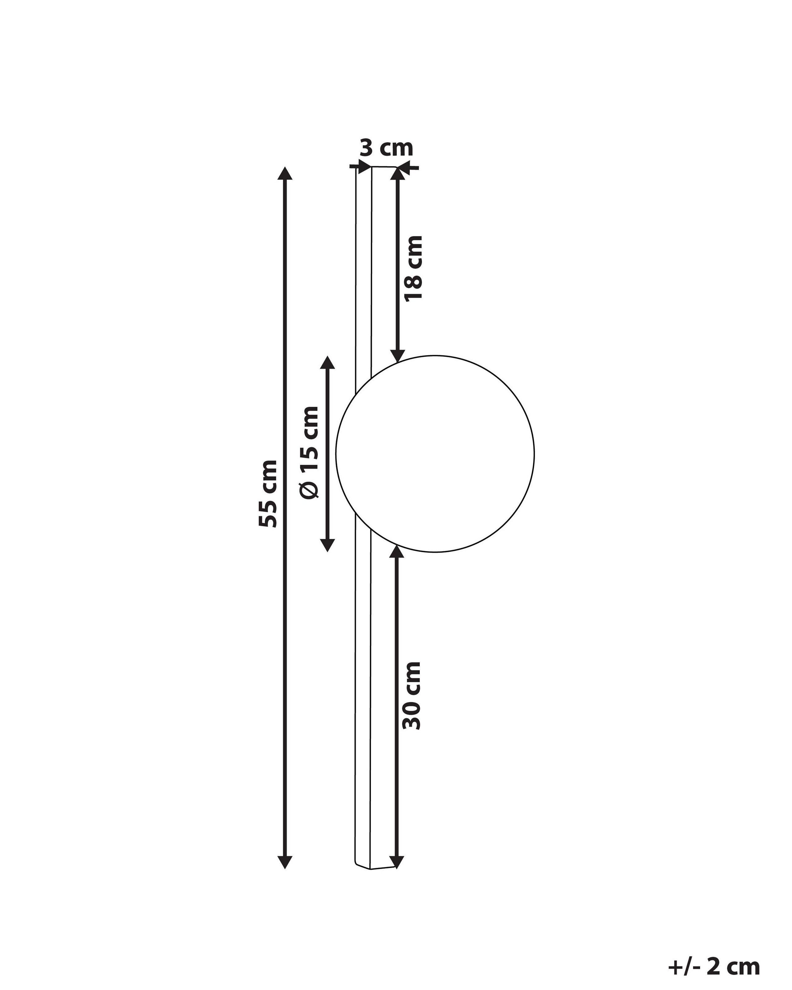 Beliani Lampe murale en Verre Moderne ISABELLA  