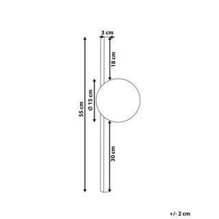 Beliani Lampe murale en Verre Moderne ISABELLA  