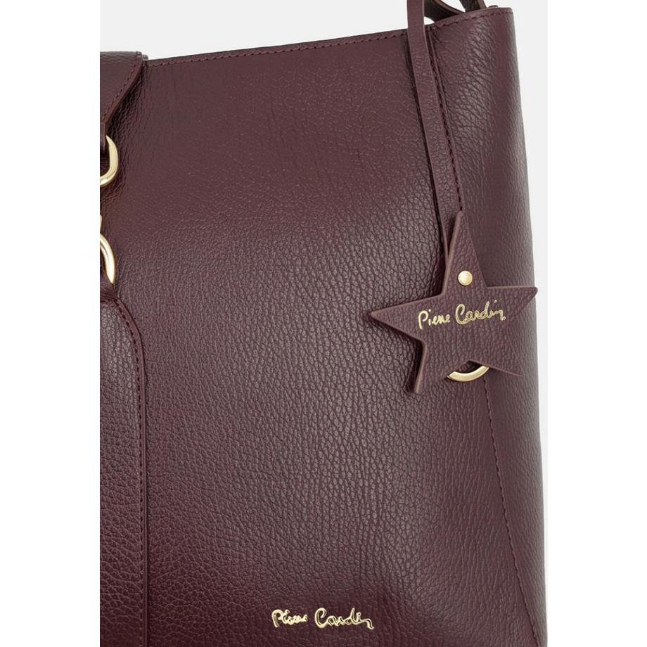 pierre cardin Strukturierte Handtasche mit Sternanhänger  