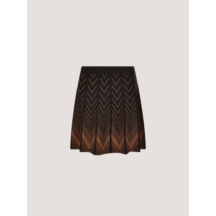 APRICOT Chevron Strick Plissee Minirock  