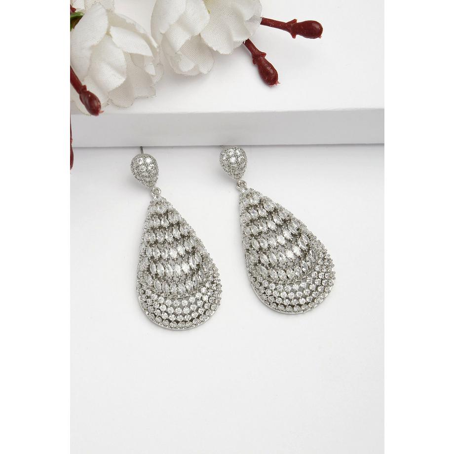 AVANT-GARDE PARIS  Diva Kollektion Zirkonia-Funkelnde Hohle Tropfenohrringe 